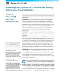 Cover page: Knowledge and Opinion on Cannabinoids Among Orthopaedic Traumatologists