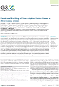 Cover page: Functional Profiling of Transcription Factor Genes in <i>Neurospora crassa</i>.
