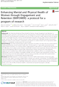 Cover page: Enhancing Mental and Physical Health of Women through Engagement and Retention (EMPOWER): a protocol for a program of research.