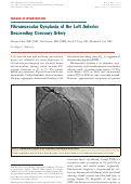 Cover page: Fibromuscular dysplasia of the left anterior descending coronary artery.