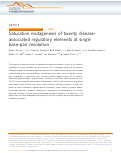 Cover page: Saturation mutagenesis of twenty disease-associated regulatory elements at single base-pair resolution.