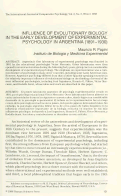 Cover page: Influence of Evolutionary Biology in the Early Development of Experimental Psychology In Argentina (1891-1930)