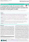Cover page: A comparative study of survival models for breast cancer prognostication revisited: the benefits of multi-gene models