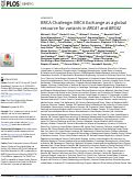 Cover page: BRCA Challenge: BRCA Exchange as a global resource for variants in BRCA1 and BRCA2