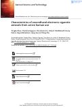 Cover page: Characteristics of secondhand electronic cigarette aerosols from active human use