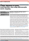 Cover page: STalign: Alignment of spatial transcriptomics data using diffeomorphic metric mapping.