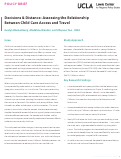 Cover page: Decisions &amp; Distance: Assessing the Relationship Between Child Care Access and Travel&nbsp;
