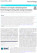 Cover page: Inference of single-cell phylogenies from lineage tracing data using Cassiopeia