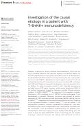 Cover page: Investigation of the causal etiology in a patient with T-B+NK+ immunodeficiency
