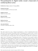 Cover page: Non-participation in digital media. Toward a framework of mediated political action