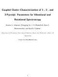 Cover page: Coupled Cluster Characterization of 1‑, 2‑, and 3‑Pyrrolyl: Parameters for Vibrational and Rotational Spectroscopy