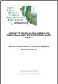 Cover page: Summary of the rangelands suitable for terrestrial carbon sequestration in Shasta County