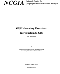 Cover page of GIS Laboratory Exercises: Introduction to GIS 2nd edition (96-12)
