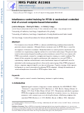 Cover page: Interference control training for PTSD: A randomized controlled trial of a novel computer-based intervention