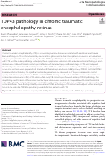 Cover page: TDP43 pathology in chronic traumatic encephalopathy retinas.