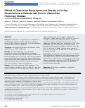 Cover page: Effects of Obstructive Sleep Apnea and Obesity on 30-Day Readmissions in Patients with Chronic Obstructive Pulmonary Disease: A Cross-Sectional Mediation Analysis.