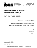 Cover page: Housing Subsidies and the Tax Code: The Case of Mortgage Credit Certificates