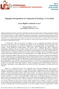 Cover page: Engaging Undergraduates in Comparative Psychology: A Case Study