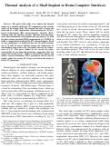 Cover page: Thermal Analysis of a Skull Implant in Brain-Computer Interfaces