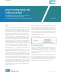 Cover page: Jobs-Housing Balance in California Cities