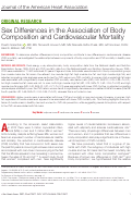 Cover page: Sex Differences in the Association of Body Composition and Cardiovascular Mortality.