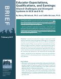 Cover page: Educator Expectations, Qualifications, and Earnings: Shared Challenges and Divergent Systems in ECE and K-12