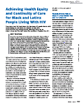 Cover page: Achieving Health Equity and Continuity of Care for Black and Latinx People Living With HIV.