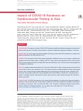 Cover page: Impact of COVID-19 Pandemic on Cardiovascular Testing in Asia The IAEA INCAPS-COVID Study