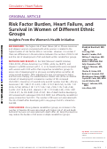 Cover page: Risk Factor Burden, Heart Failure, and Survival in Women of Different Ethnic Groups: Insights From the Women's Health Initiative.