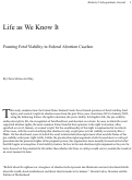 Cover page: Life as We Know It: Framing Fetal Viability in Federal Abortion Caselaw